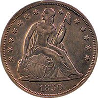 1850 O Seated Liberty Dollar