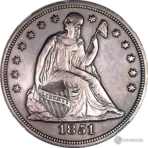 1851 Seated Liberty Dollar