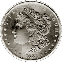 1881 CC Morgan Silver Dollar