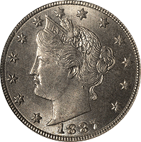 1887 Liberty Head V Nickel