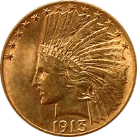 1913 Indian Head Gold Eagle