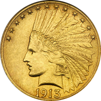1913 S Indian Head Gold Eagle