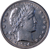 1914 Barber Quarter