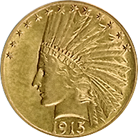 1915 Indian Head Gold Eagle