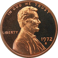 1972 D Lincoln Penny