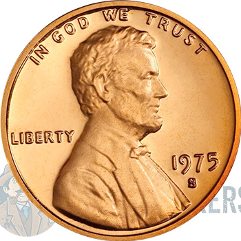 1975 S Lincoln Penny Proof
