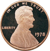 1978 S Lincoln Penny Proof