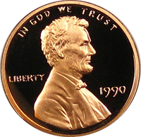 1990 D Lincoln Penny