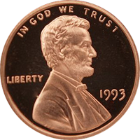 1993 S Lincoln Penny Proof