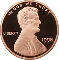 1998 Lincoln Penny