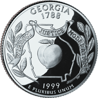 1999 P Georgia State Quarter