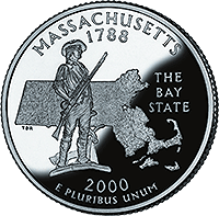 2000 D Massachusetts State Quarter