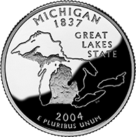 2004 S Michigan State Quarter Proof