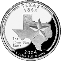 Silver Proof Texas Quarter