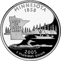 Silver Proof Minnesota Quarter