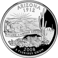 2008 P Arizona State Quarter