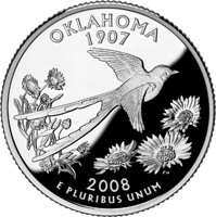 2008 S Oklahoma State Quarter Proof