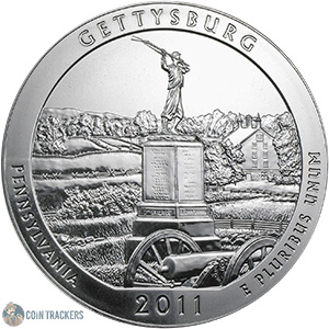 2011 5oz Silver Gettysburg Quarter