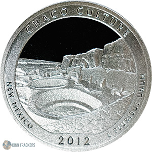 2012 P 5oz 99.9% Silver Chaco Culture Quarter