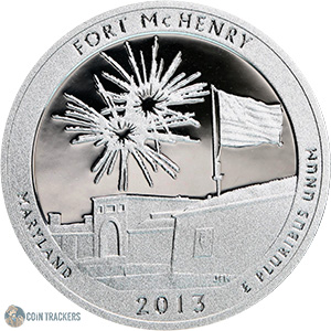 2013 S Fort McHenry Maryland Quarter (90% Silver Proof)